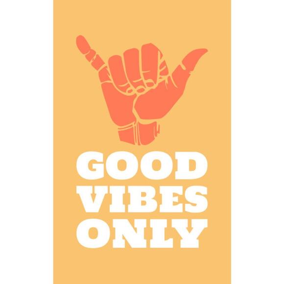 Wall Art Print - Good Vibes Only - Home Decor - Brand New - Office - Bedroom - Picture 1 of 1